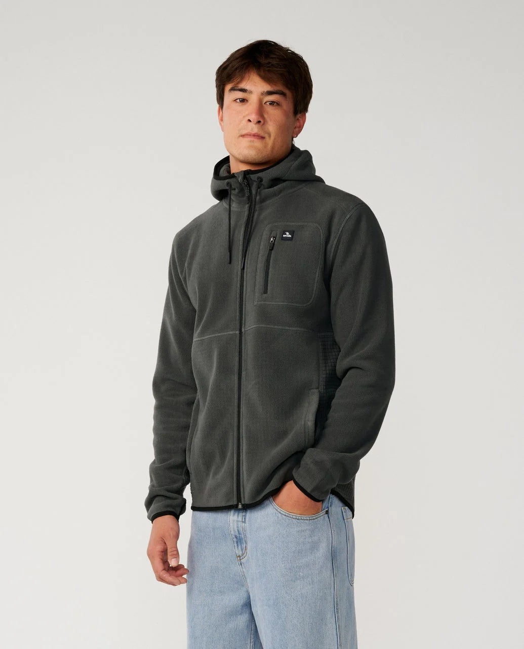 Rip Curl Mens Departed Polar Fleece Zip Thru