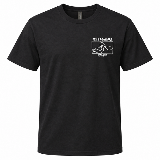 Surfworld Unisex Mullaghmore Ireland T-Shirt - Black