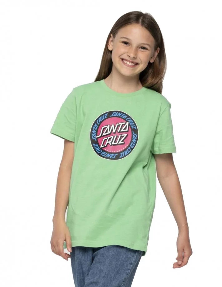 Santa Cruz Kids Outer Ringed Dot T-Shirt - Apple Mint