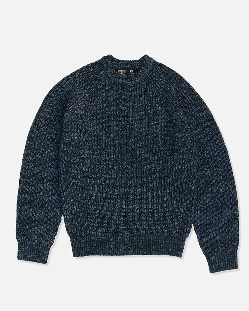 Salty Crew Mens Harbor Fishermans Knit - Midnight Navy