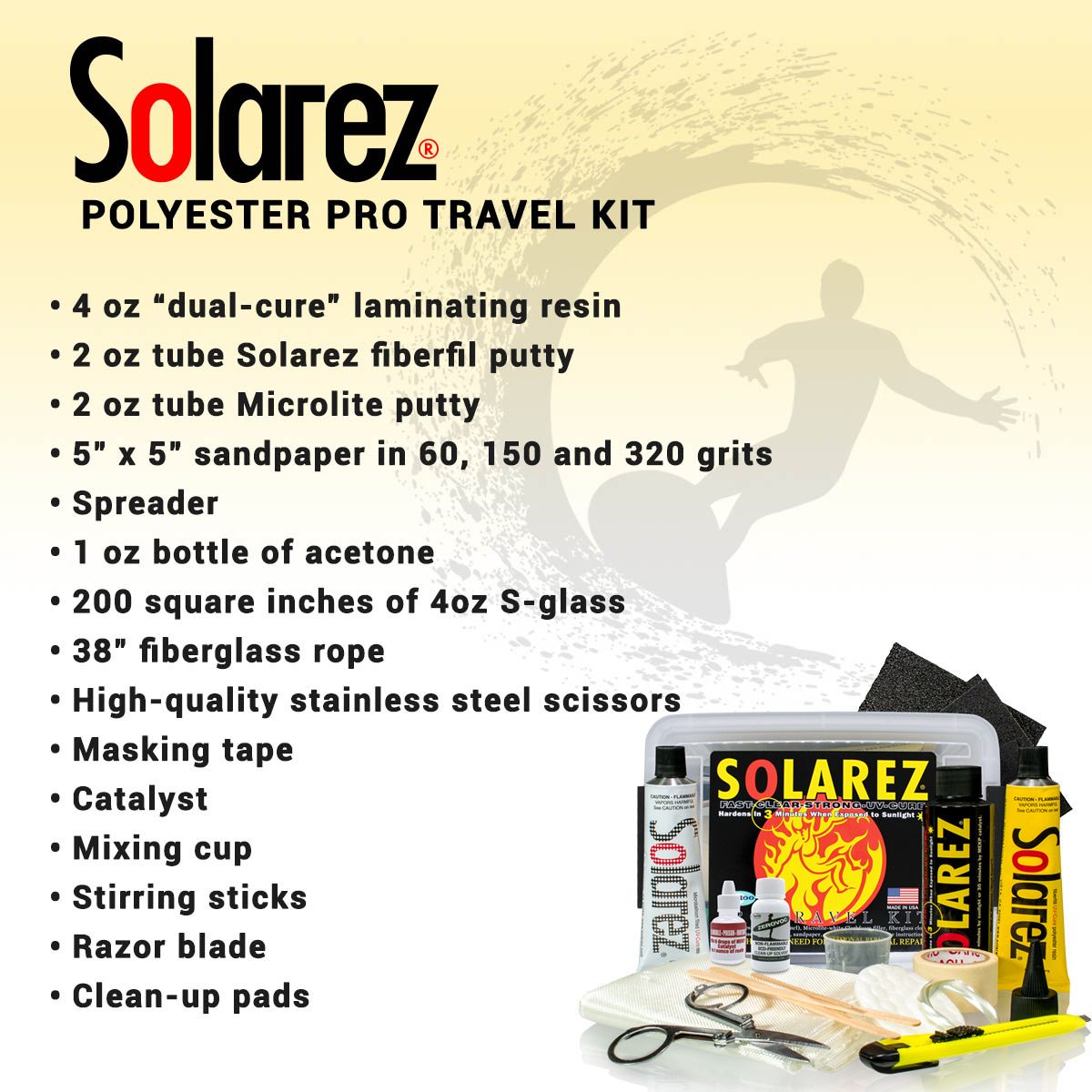 Solarez Ding Repair Pro Travel Kit