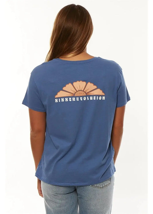 Sisstrevolution Womens Daybreak Knit Boyfriend T-Shirt
