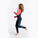C-skins Legend 4:3 Junior Back Zip Steamer- Slate/Coral Tie Dye