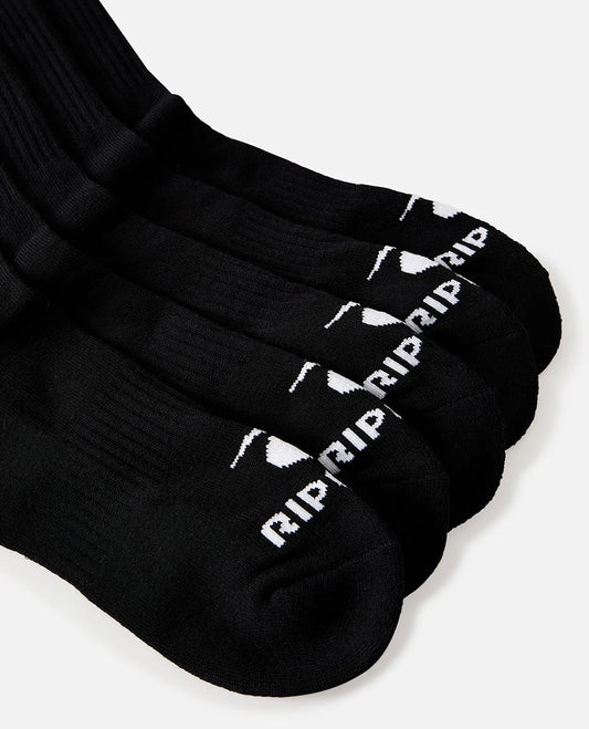 Rip Curl Brand Crew Sock - 5 Pack