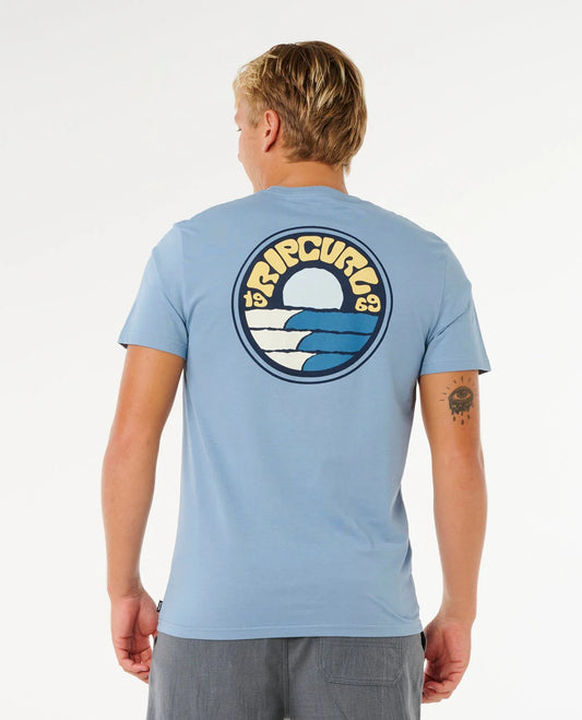 Rip Curl Mens Pacific Rinse Stacked T-Shirt