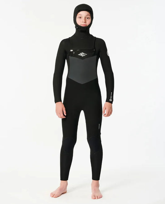 Rip Curl Junior Dawn Patrol 5/4mm Chest Zip Hooded Wetsuit