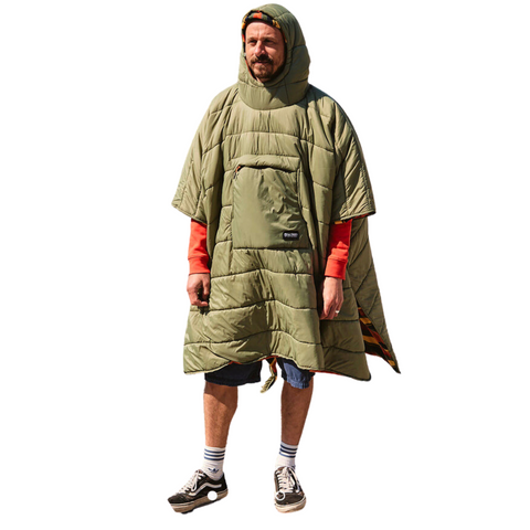 Saltrock Festival - Reversible Poncho - Dark Green