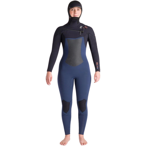 C-Skins Womens NuWave ReWired 6/5mm Chest Zip Hooded Wetsuit