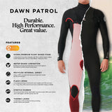 Rip Curl Mens Dawn Patrol 5/3mm Chest Zip Wetsuit