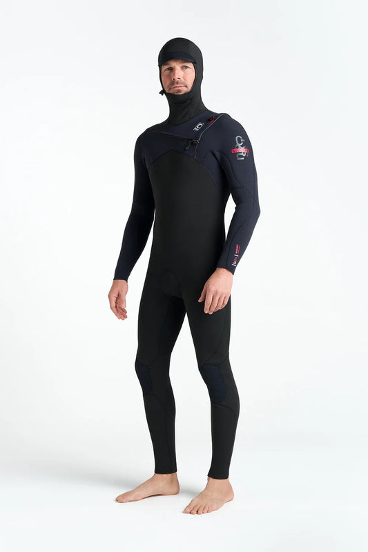 C-Skins Nuwave Session 5/4/3mm Mens Chest Zip Hooded Steamer