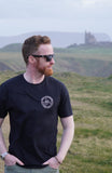 Surfworld Mullaghmore Ireland Big Wave Circle Black T-Shirt