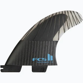 FCS II Medium Performer Pcc Carbon + Aircore Thruster Surf Accessories - Tranquil Blue