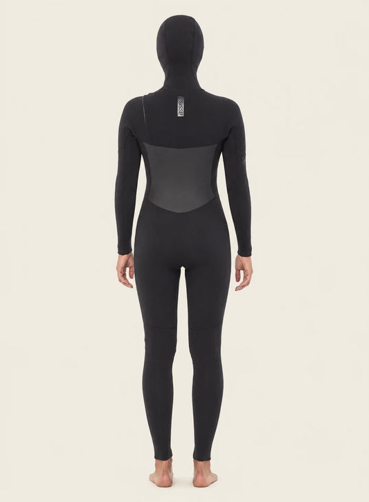 Sisstrevolution 7 Seas Womens 5/4mm Hooded Wetsuit - Black