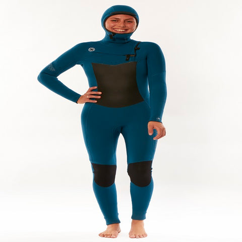 SisstrEvolution 7 Seas Ladies 6/5mm Hooded Wetsuit - Laguna