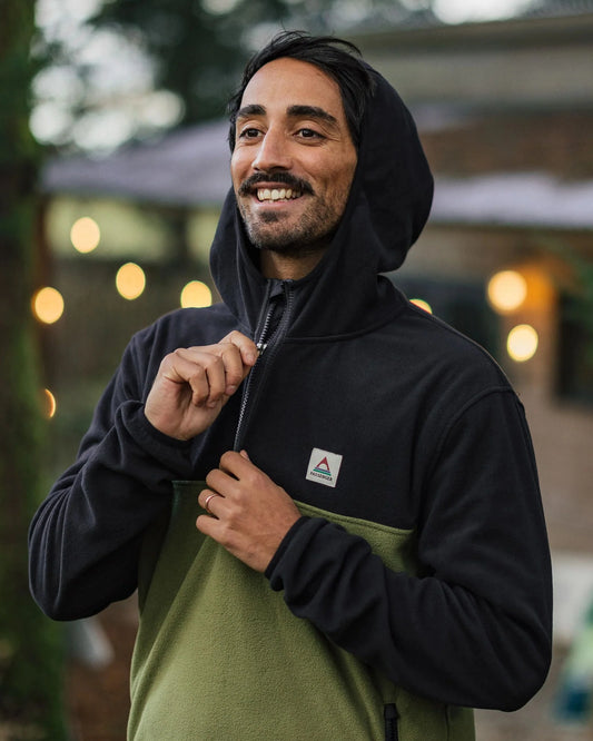 Passenger Mens Set Off Recycled Polar Hooded Fleece