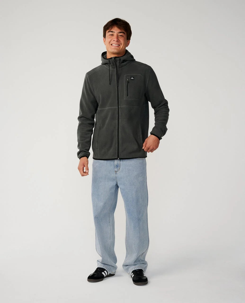 Rip Curl Mens Departed Polar Fleece Zip Thru