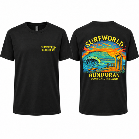 Surfworld Unisex Peak T-Shirt - Black