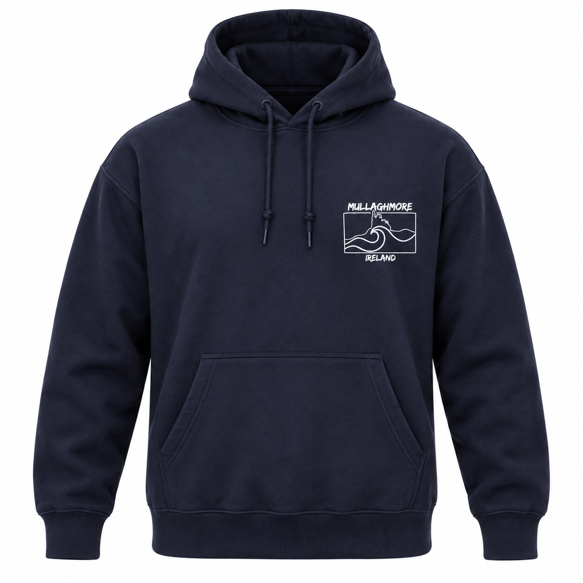 Surfworld Adult Mullaghmore Rectangle Graphic Hoodie - Black