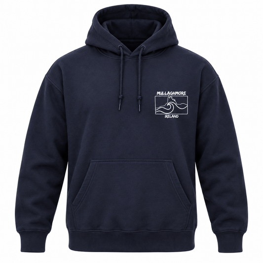 Surfworld Adult Mullaghmore Rectangle Graphic Hoodie - Black