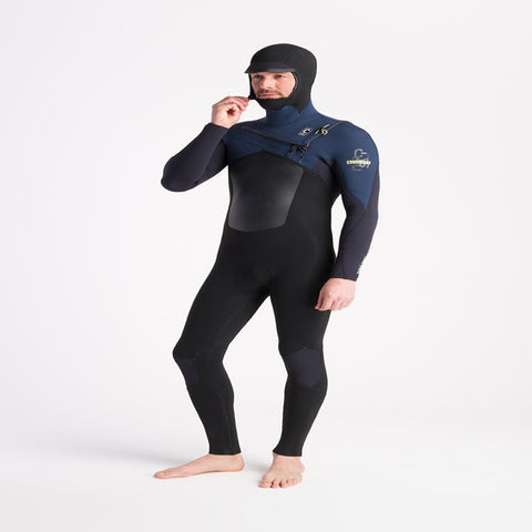 C-SKINS NU WAVE REWIRED 5:4 MENS CHEST ZIP HOODED STEAMER