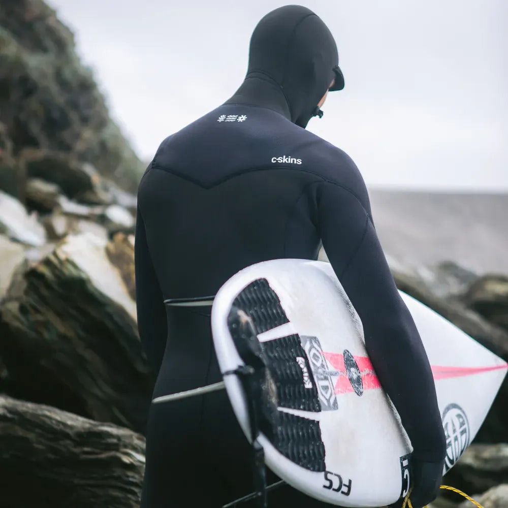 C-Skins Mens Nuwave Session 5/4/3mm Chest Entry Hooded Wetsuit