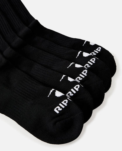 Rip Curl Brand Crew Sock - 5 Pack