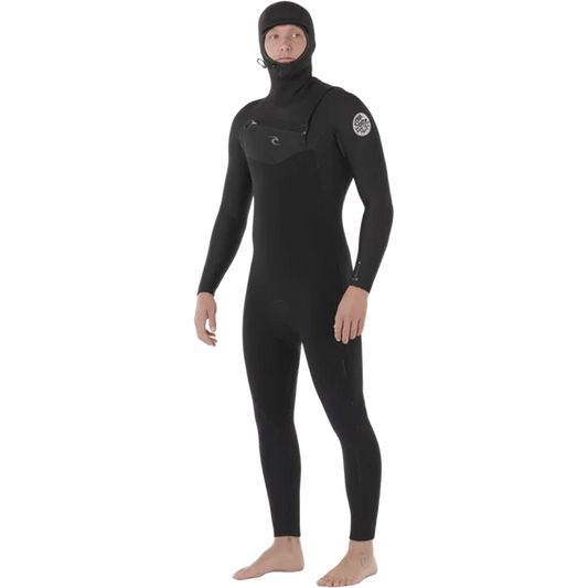 Rip Curl Mens Dawn Patrol 5/4mm Chest Entry Hooded Wetsuit