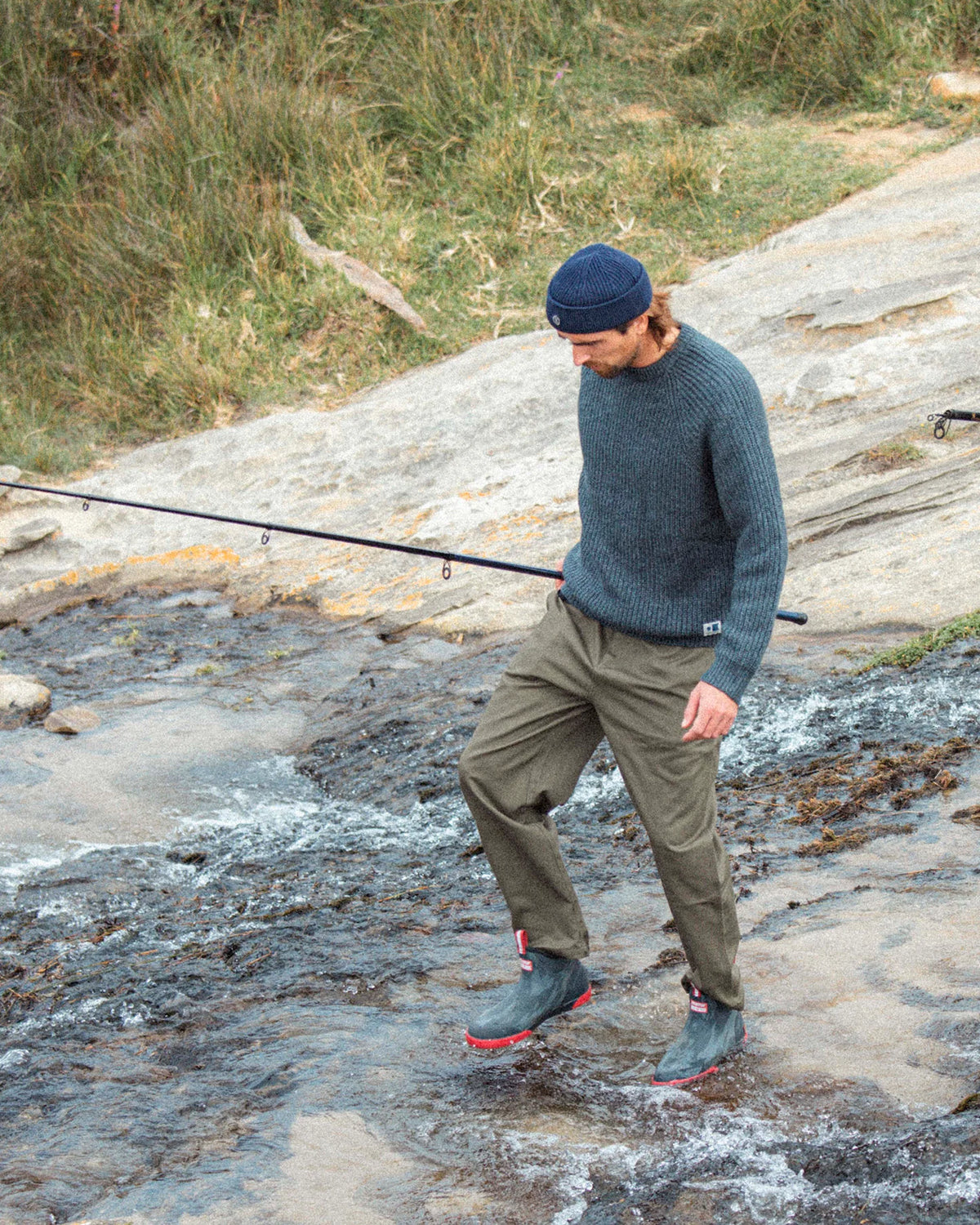 Salty Crew Mens Harbor Fishermans Knit - Midnight Navy