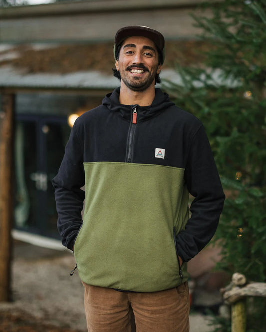 Passenger Mens Set Off Recycled Polar Hooded Fleece