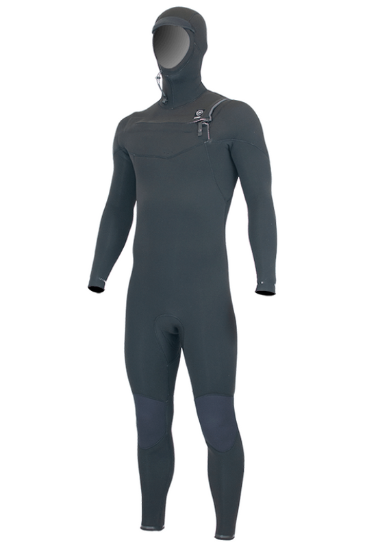 Alder Mens Evo Fire Mx Hooded 6/4mm Chest Entry Wetsuit
