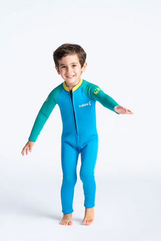 C-Skins Baby Steamer Wetsuit 2024 (C-BA32ST) - CYAN/NAVY/LIME