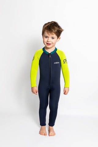 C-Skins Nuwave Baby Steamer Wetsuit 2026  - BLUESTONE/LIME
