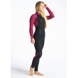 C-Skins Surflite 4:3mm Ladies Wetsuit Back Zip  Black/Wine