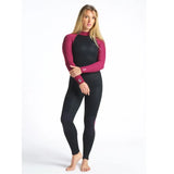 C-Skins Surflite 4:3mm Ladies Wetsuit Back Zip  Black/Wine