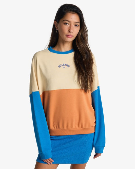 Billabong Womens Jump Around Block Crew