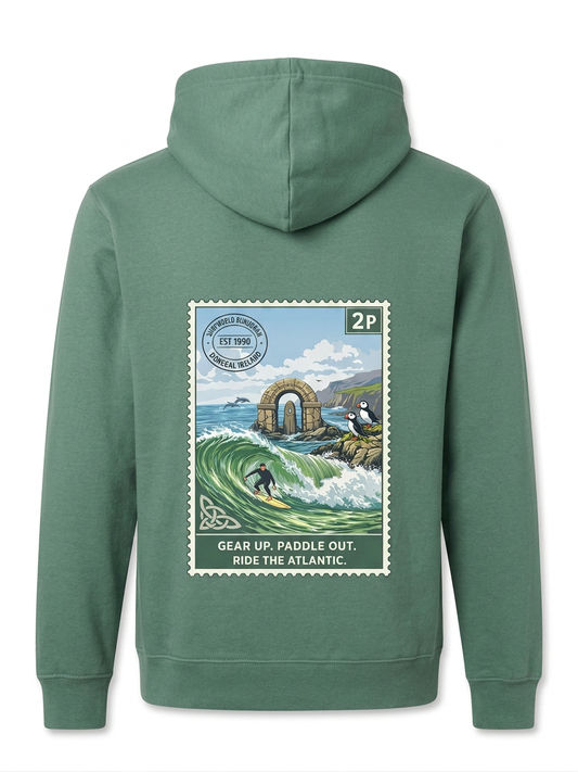 Surfworld Adult Stamp Hoodie - Green