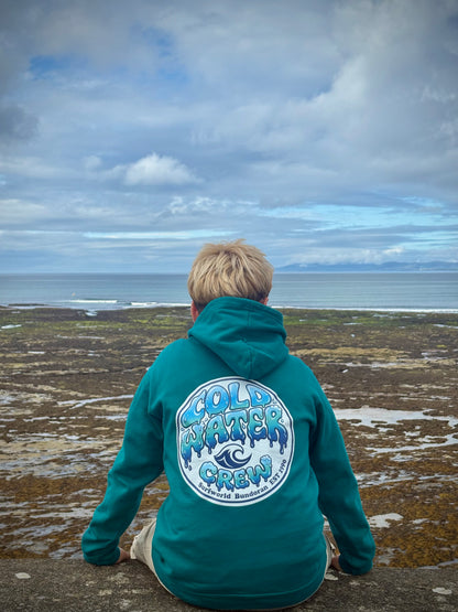 Surfworld Kids Cold Water Crew Hoodie - Teal
