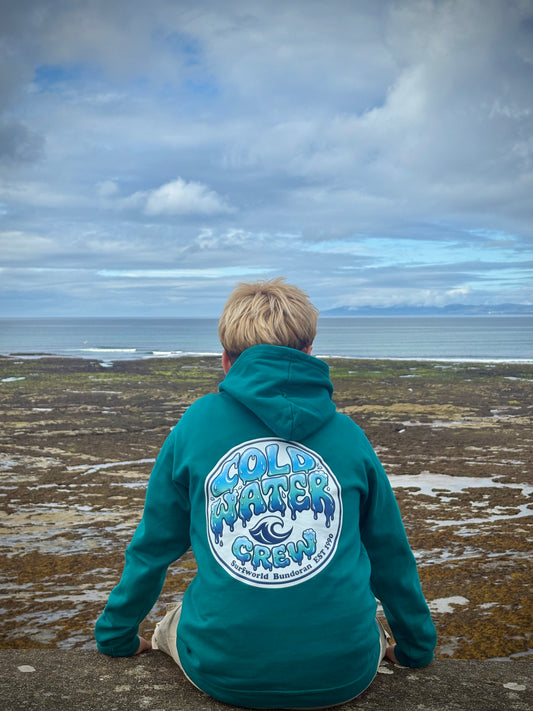Surfworld Kids Cold Water Crew Hoodie - Teal