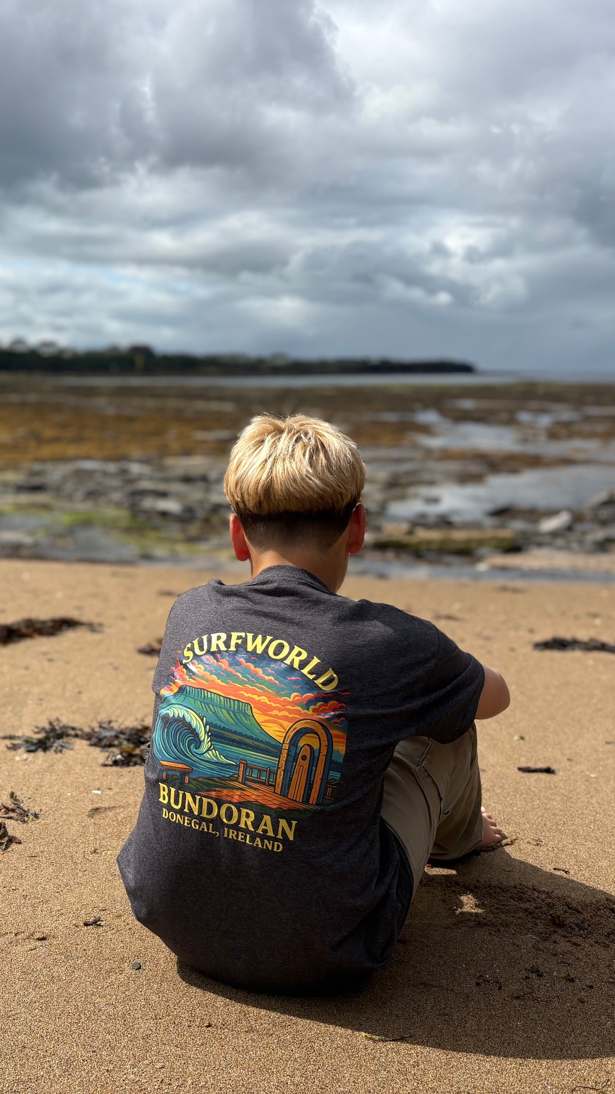 Surfworld Kids Graphic T-Shirt - Grey