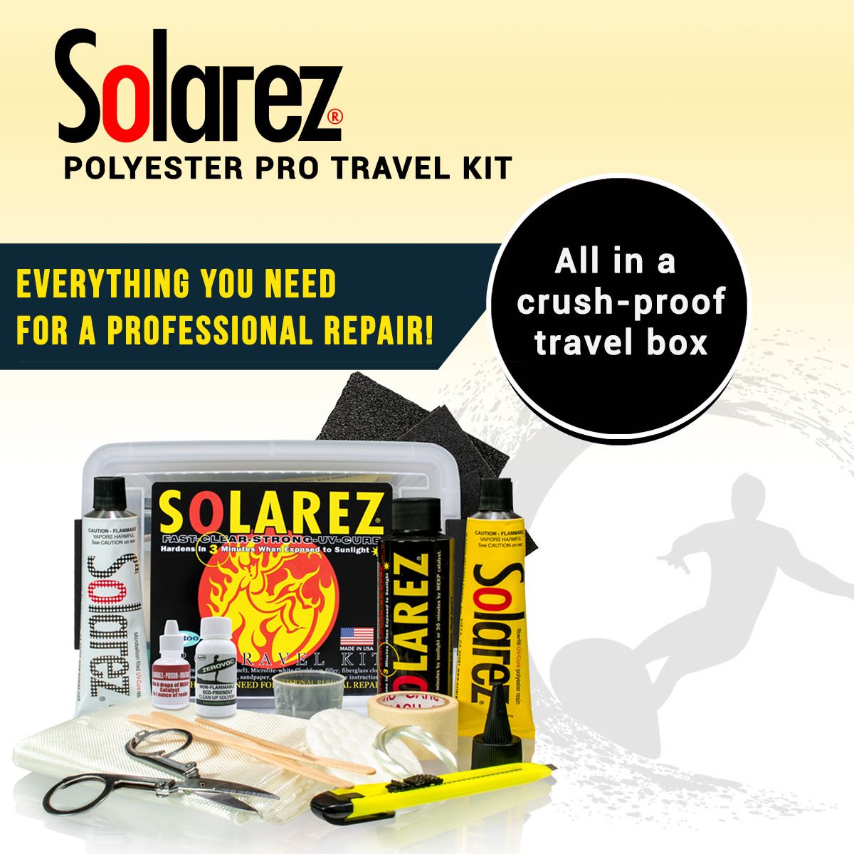 Solarez Ding Repair Pro Travel Kit