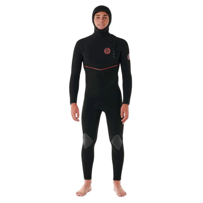 Rip Curl Mens F-Bomb Fusion 5/4mm Chest Entry Hooded Wetsuit