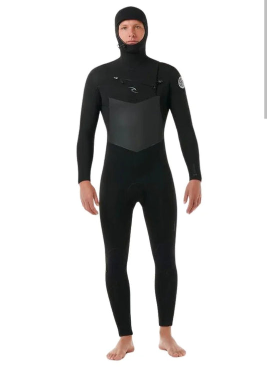 Rip Curl Mens Dawn Patrol 5/4mm Chest Entry Hooded Wetsuit