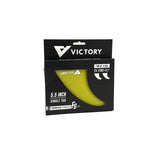 VICTORY  Twin Fins Set Fiberglass Single Tab/ Futures Compatible - Yellow