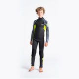 C-Skins Element Junior Unisex Element 3/2mm Back Zip Wetsuit - Anthracite/Yellow
