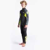 C-Skins Element Junior Unisex Element 3/2mm Back Zip Wetsuit - Anthracite/Yellow