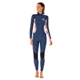 Rip Curl Dawn Patrol Ladies 5/3mm Back Zip Wetsuit 2023 (WSM9DS) - Slate Rose