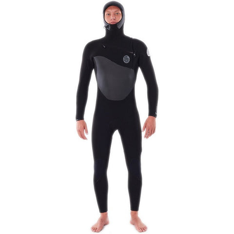 Rip Curl Flashbomb Mens 5/4mm Hooded Wetsuit 2022 (WST7AF) - BLACK