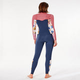 Rip Curl Dawn Patrol Ladies 5/3mm chest Zip Wetsuit 2022 (WSM9DS) - Slate Rose