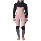 Rip Curl Dawn Patrol Ladies 5/3mm chest Zip Wetsuit 2022 (WSM9DS) - Slate Rose