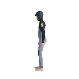 C-Skins Session Junior 5/4mm Hooded Chest Zip Wetsuit 22/23- Black/Td/Lime